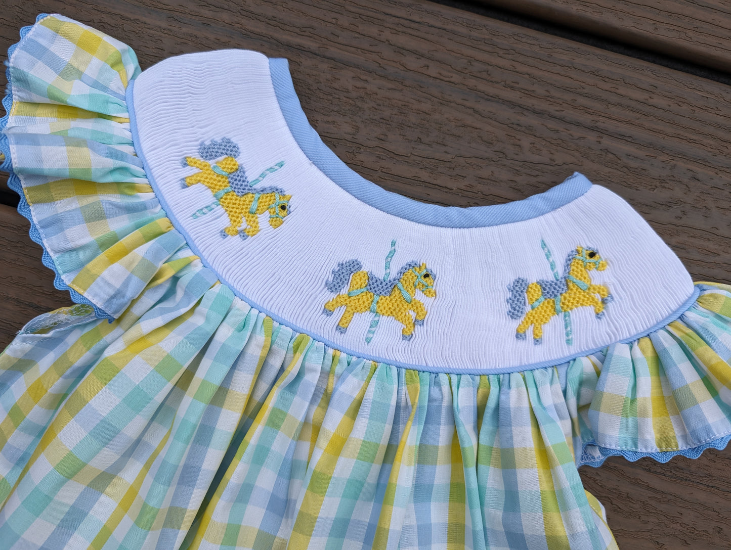 Smocked Carousel Bishop Dress