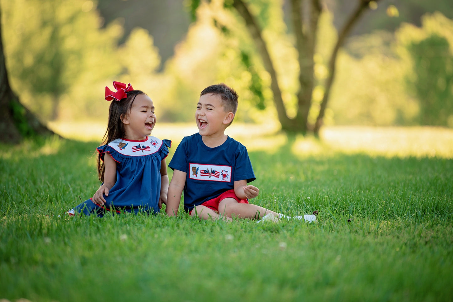 Smocked Patriotic Dress