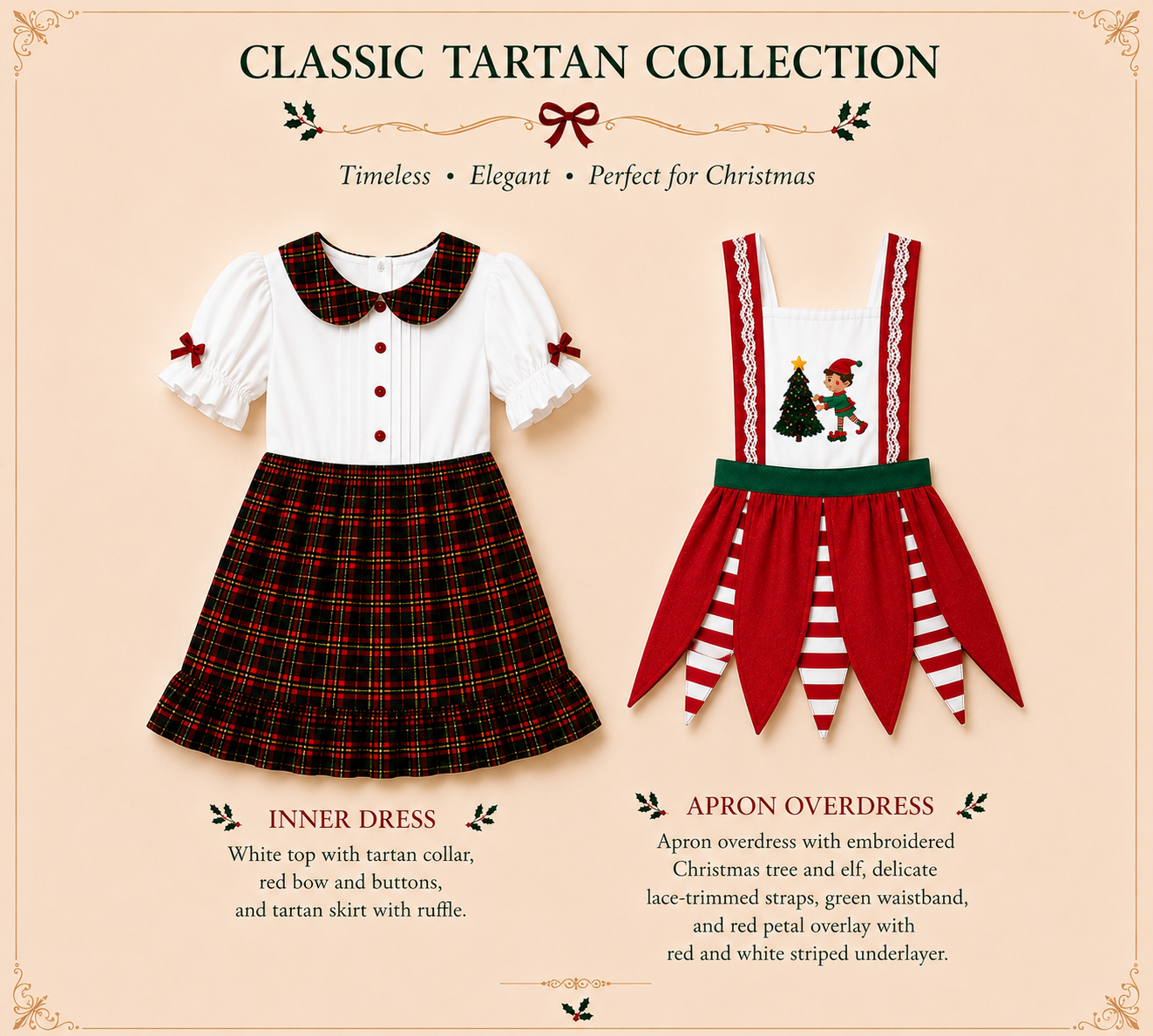 Tartan 2 in 1 Apron Dress (Elf)