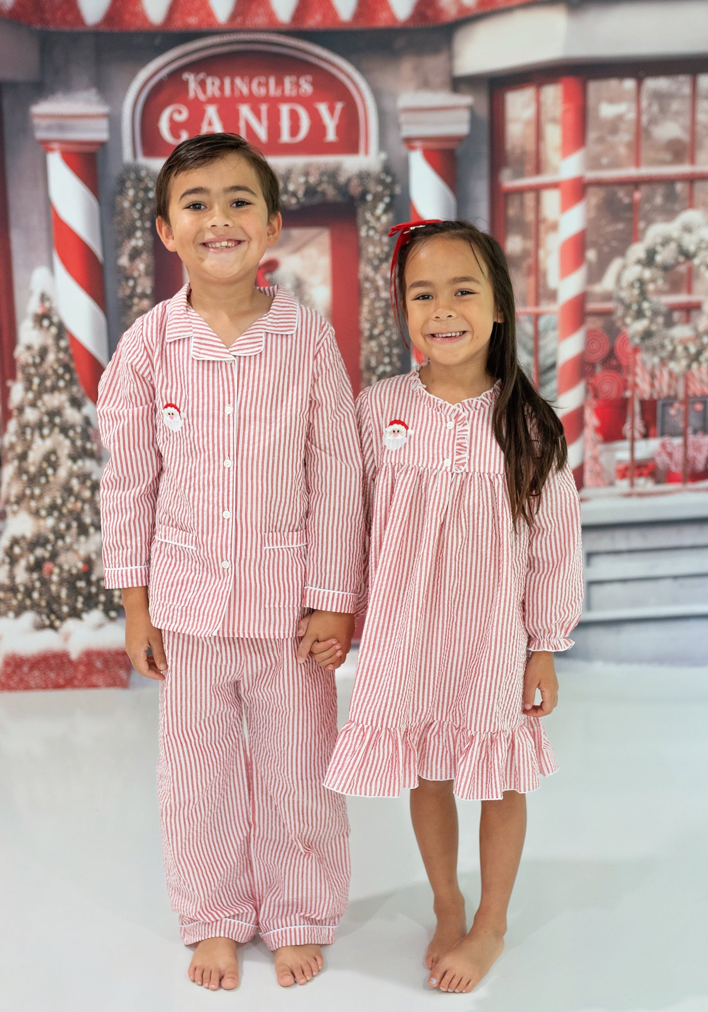 Red/White Stripes Pajama Set