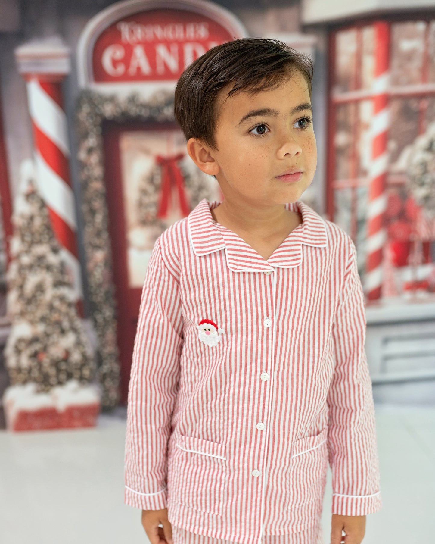 Red/White Stripes Pajama Set