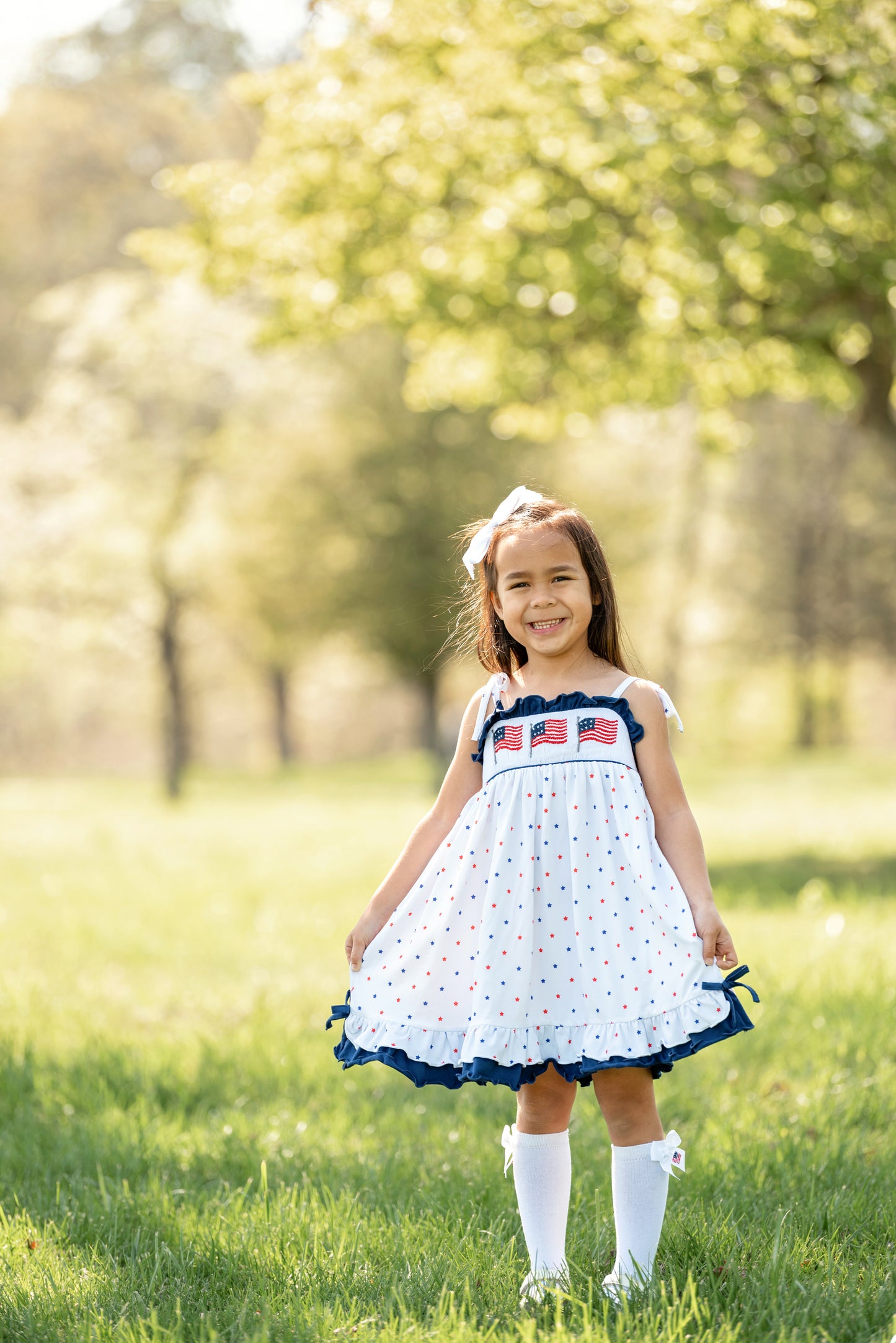 Red, Blue & White - Dress