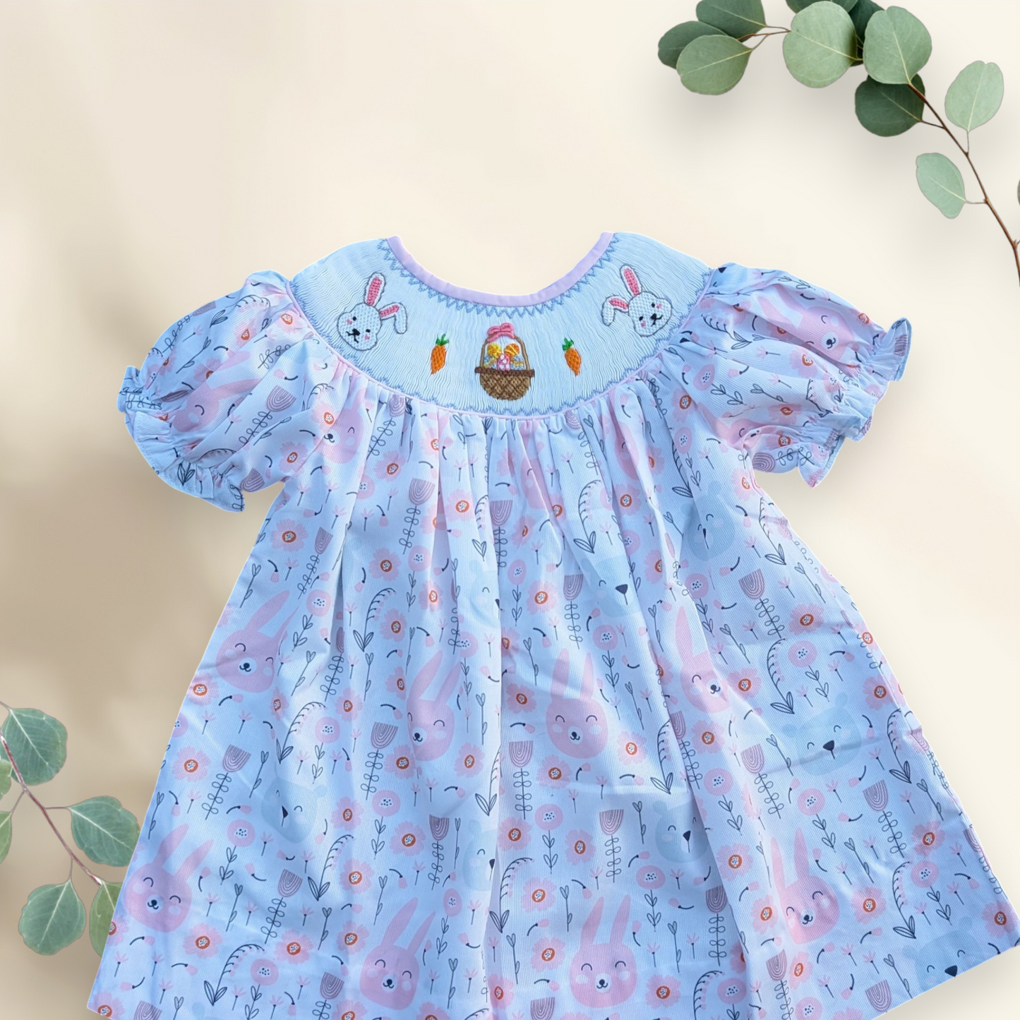 Bunnies & Eggs Basket - Dress