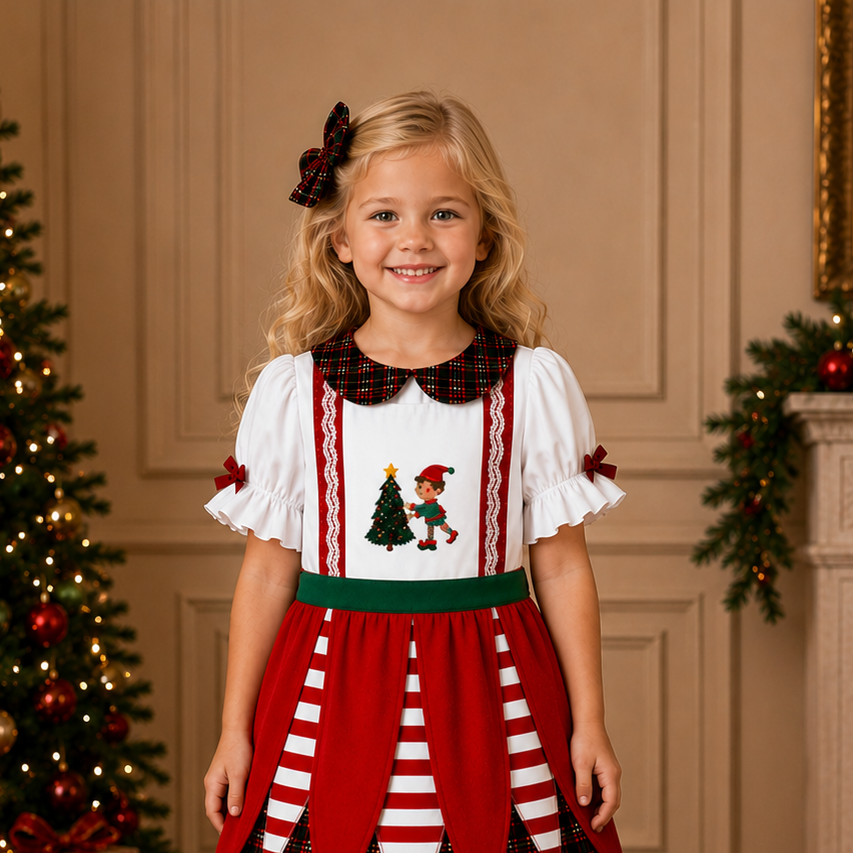 Tartan 2 in 1 Apron Dress (Elf)