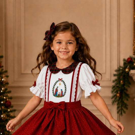 Tartan 2 in 1 Apron Dress (Nativity)