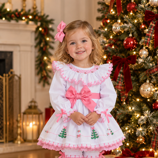 White Christmas Rose - Bloomer Set