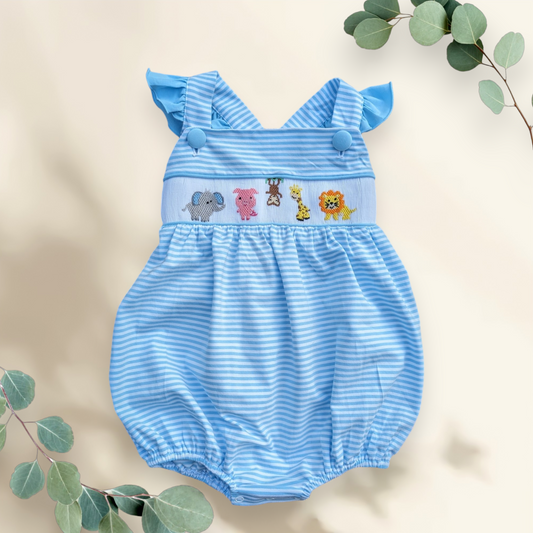 Smocked Zoo Animals Bubble