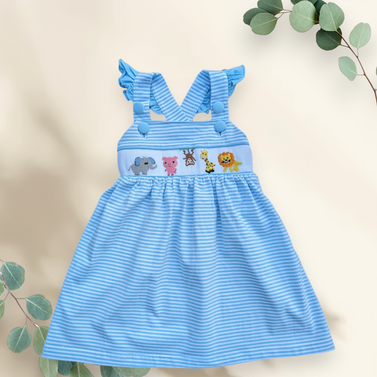 Smocked Zoo Animals Sun Dress