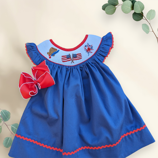 Smocked Patriotic Dress