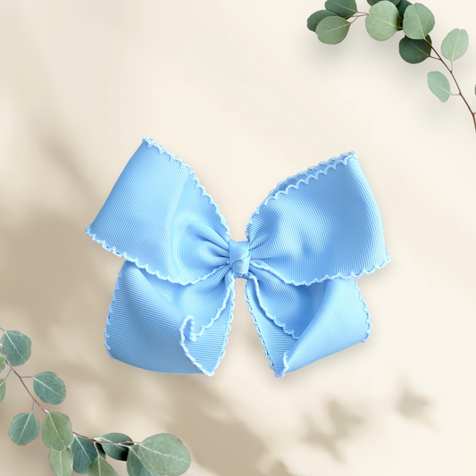 6" Blue Hairbow