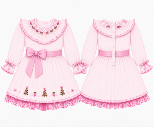 Pink Christmas Rose - Dress
