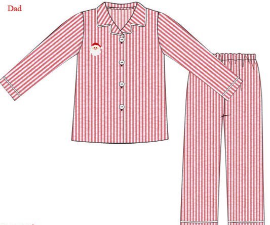 Red/White Stripes Pajama - Dad