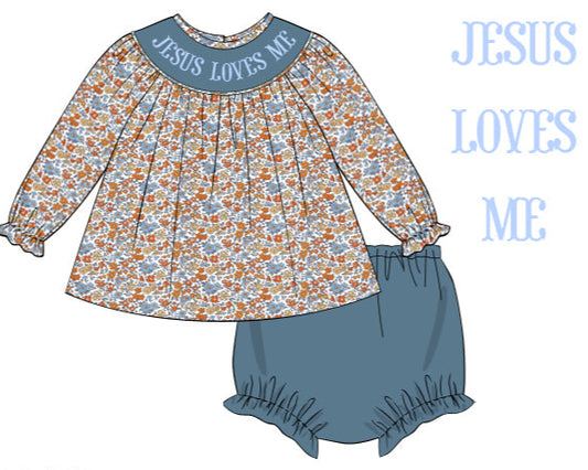 Jesus Loves Me - Bloomer Set